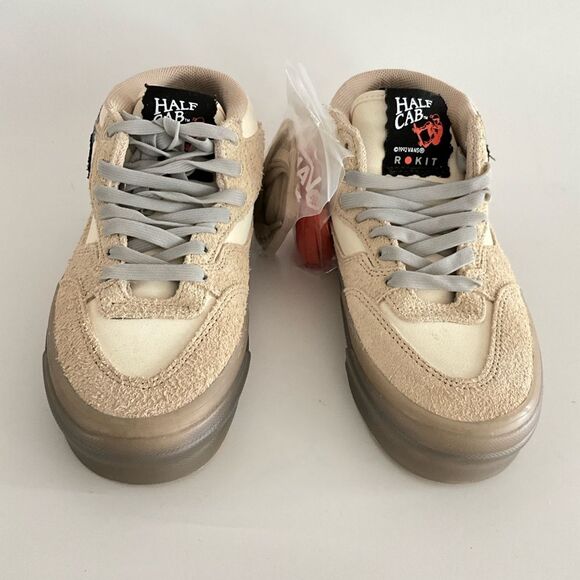 New Vans X Rokit Half Cab 33 DX Suede Sneakers 7.5 Beige - Picture 4 of 13